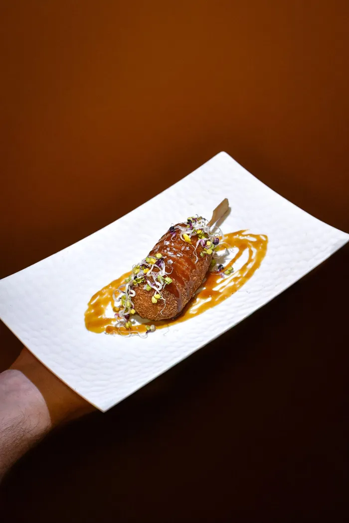 Corn Dog de cordero y miel